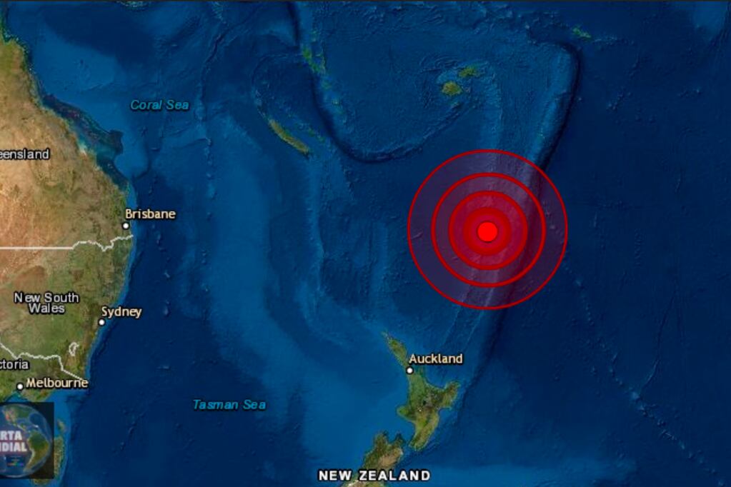 Un terremoto de 8,1 en Nueva Zelanda puso en alerta prevenativa de tsunami a Chile y Perú.