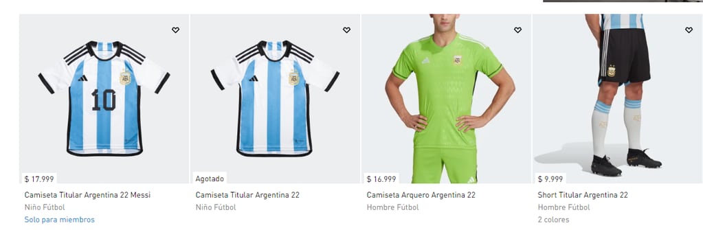 The price of Argentina shirt has increased