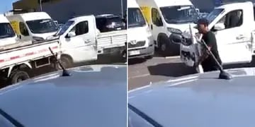 La salvaje pelea de dos fleteros en un estacionamiento de Viña del Mar