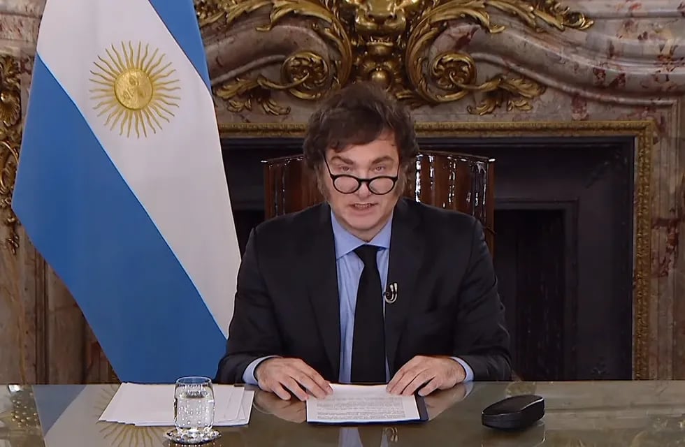 El presidente Javier Milei. Foto: Captura de video