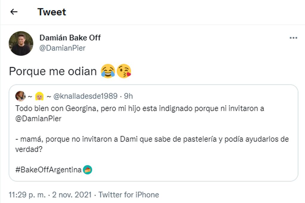 Tweets de Damián Basile.