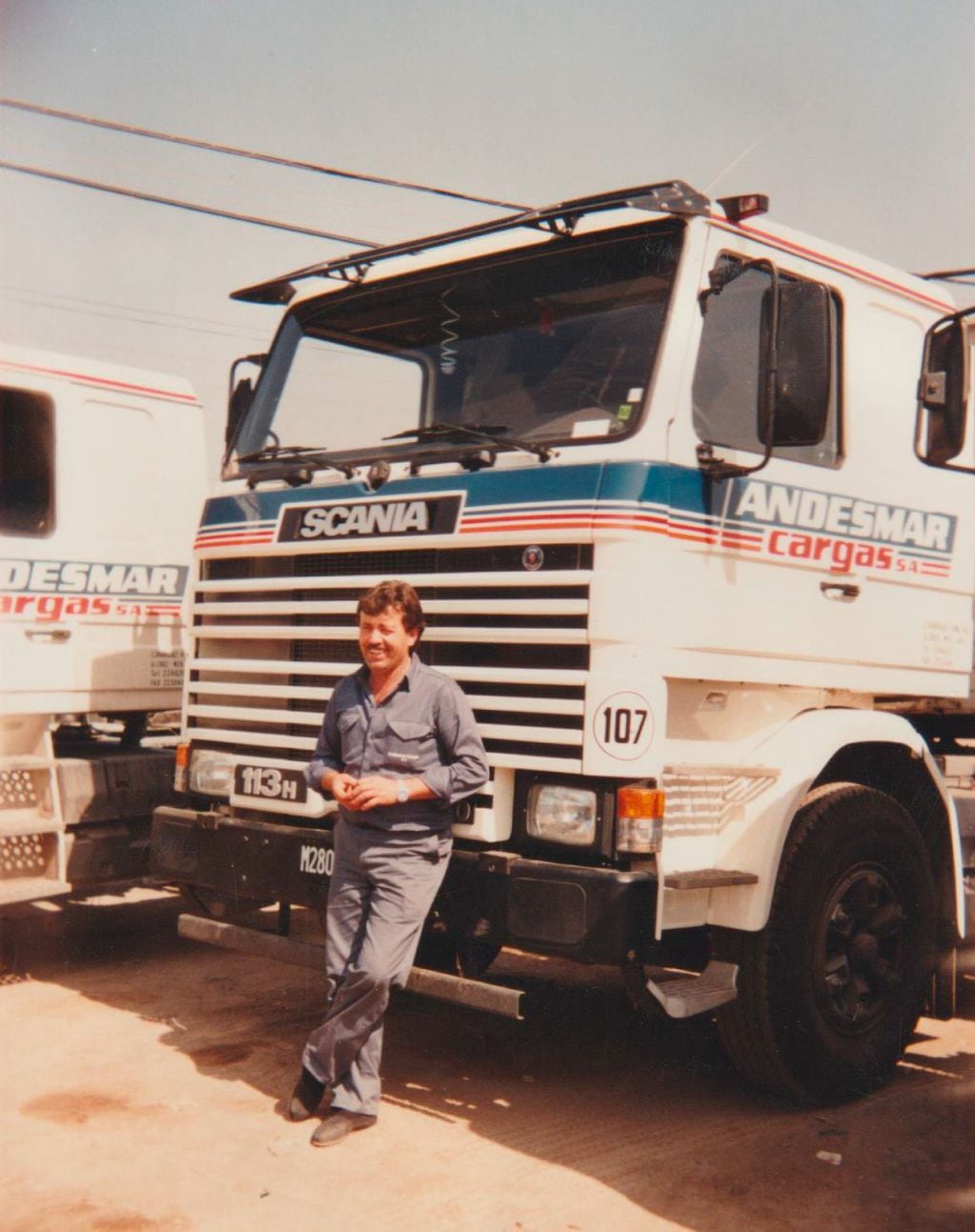 Roberto Bernat en uno de sus viajes a Chile (1993).