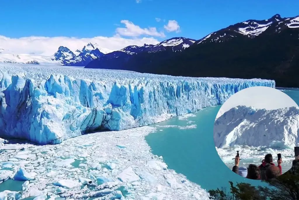 Fue al glaciar Perito Moreno y capturó un momento único que generó sensación en TikTok.
