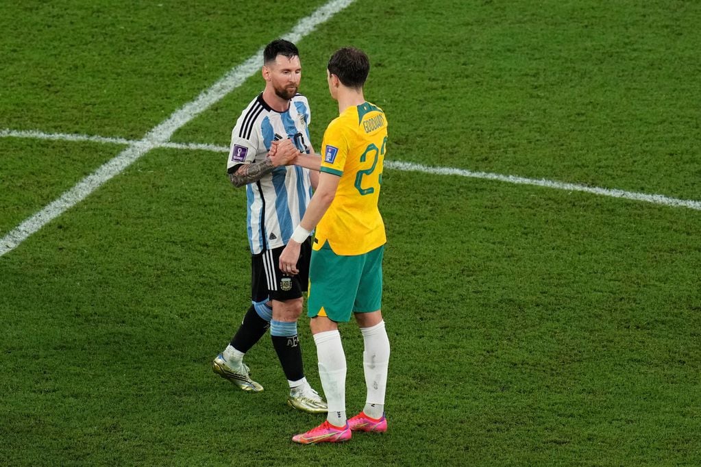 Argentina, con Messi, volverá a jugar con Australia tal como ocurrió en Qatar.  (AP)