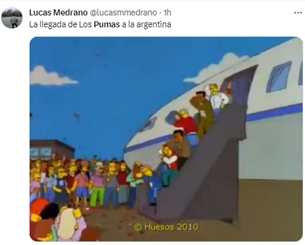 Los memes que se viralizaron en X (ex Twitter) tras la dolorosa derrota de Los Pumas. Foto: Captura