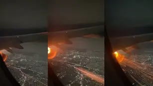 Pánico en pleno vuelo: se incendió el motor de un avión y tuvieron que aterrizar de emergencia