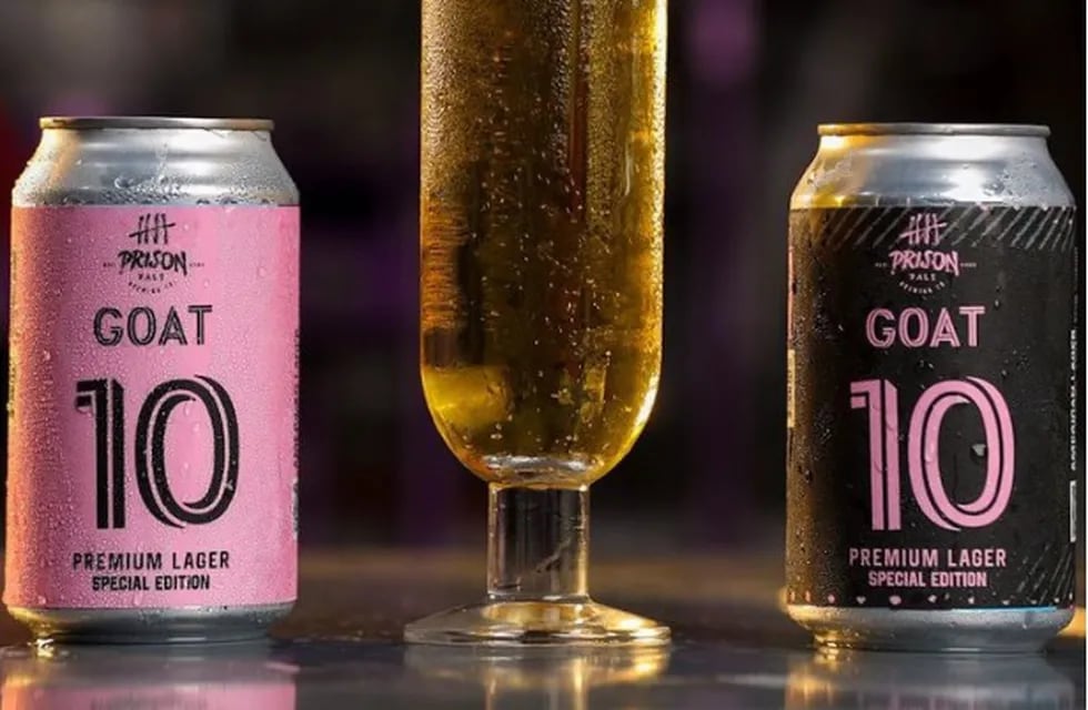 Así es la lata de “GOAT 10”, la cerveza en honor a Messi que crearon unos argentinos. (Instagram)
