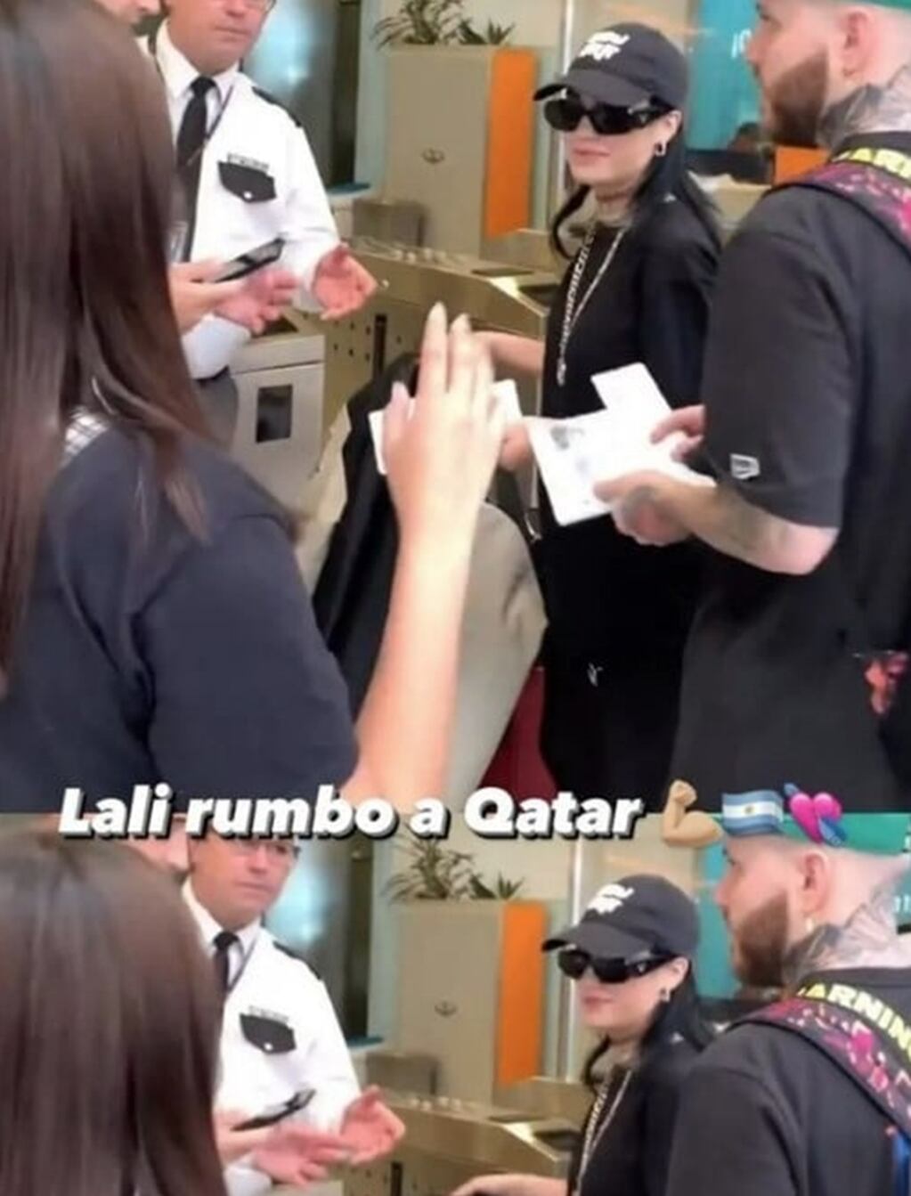 Lali Espósito viajó a Qatar.