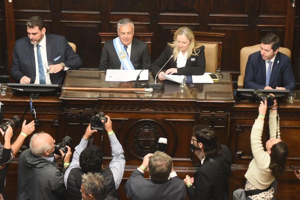 El gobernador Alfredo Cornejo en la Asamblea Legislativa 2024 (Prensa Gobierno de Mendoza)