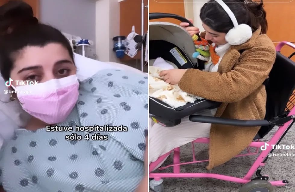 Chilena mostró en TikTok lo que pagó por el parto de su bebé en el extranjero y estalló la polémica (Captura de video)