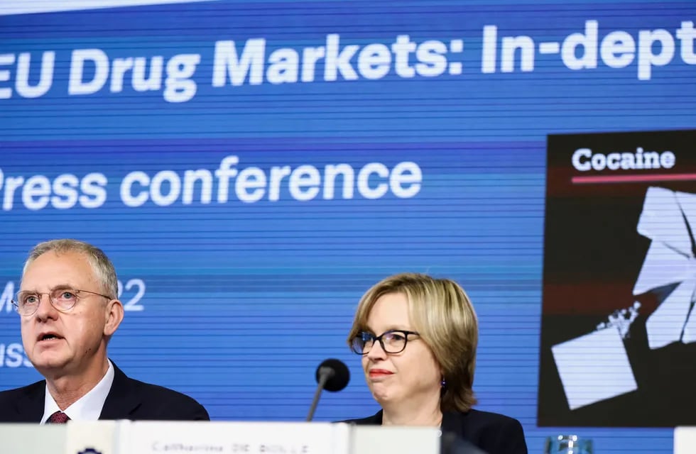 Conferencia de prensa de Europol sobre drogas en la UE.