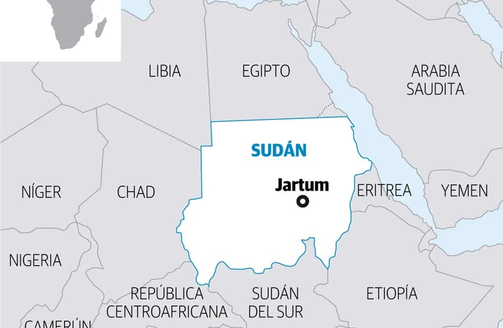 Ubicación de Sudán. / gentileza La Voz