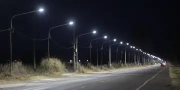 Vialidad Mendoza ya reconvierte más de 200 luminarias a LED en la Ruta Provincial 95 en San Carlos