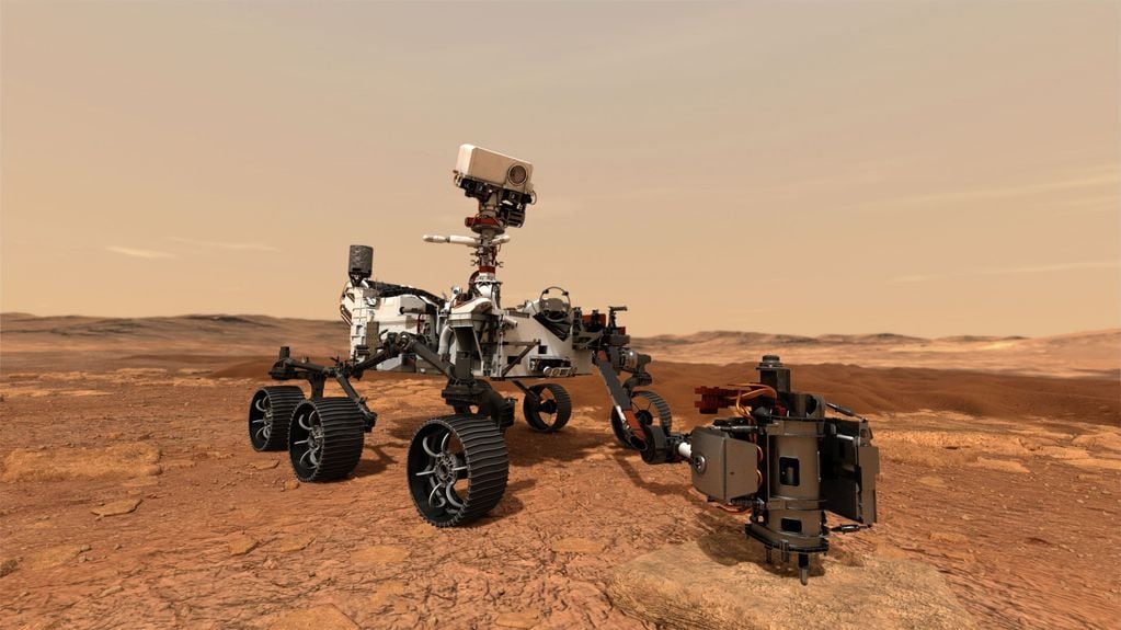 Rover Perseverance en Marte (simulación) - 