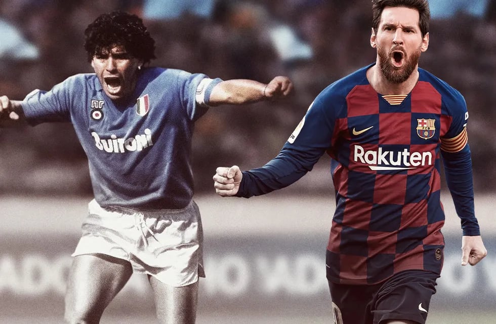 Maradona le hizo el aguante al Nápoli, en la previa al partido con el Barcelona de Messi