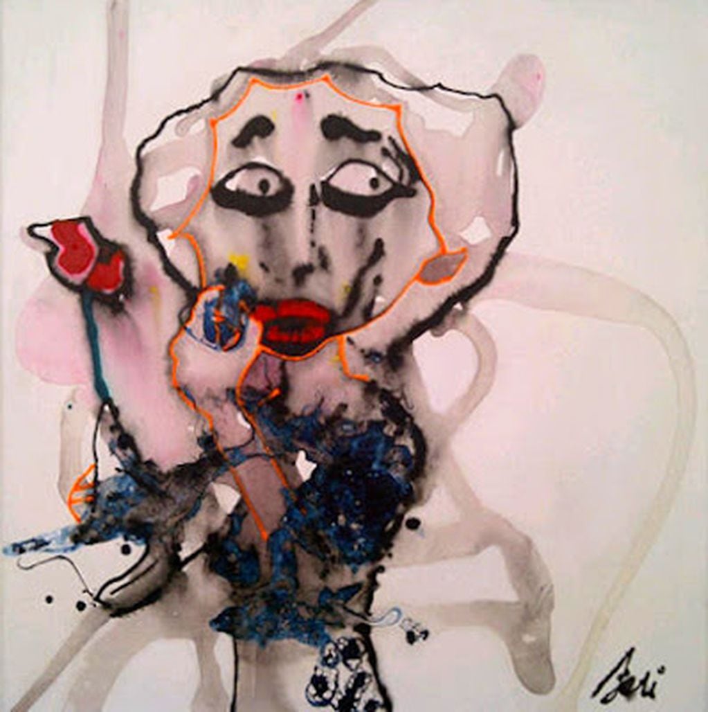 "Amour", una de las pinturas de Sari