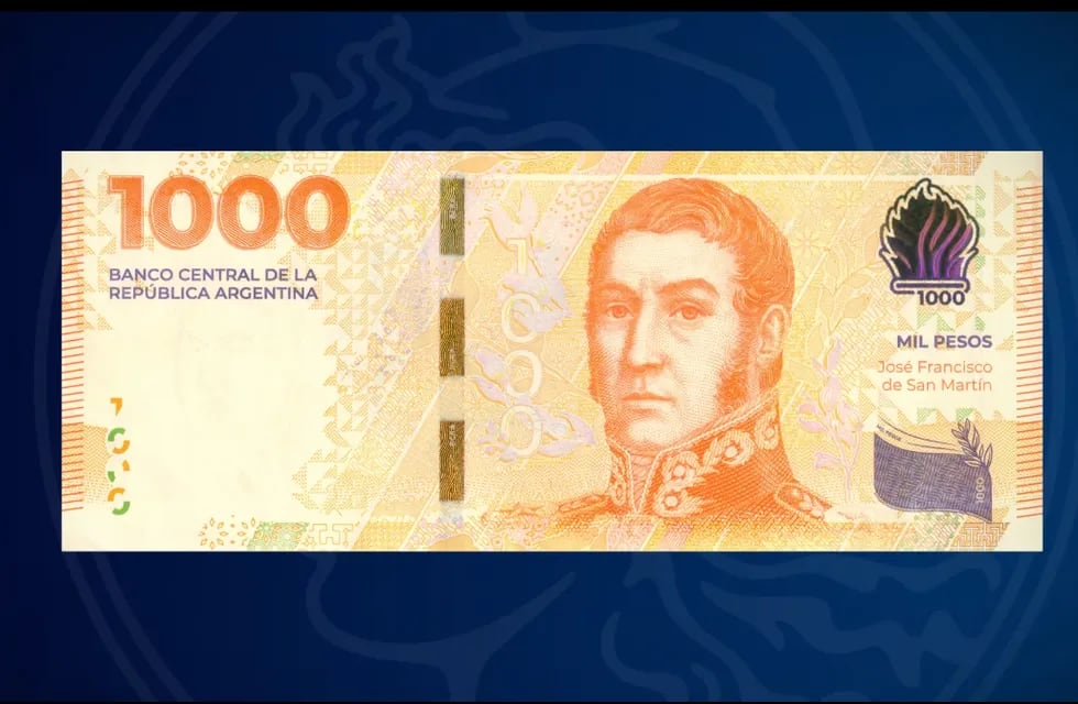 Nuevo billete de $1.000. Foto Captura: YouTube / BCRA