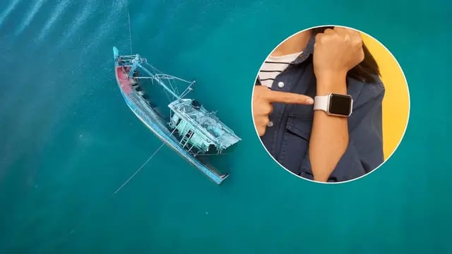 Fue rescatado después de 23 horas en el Mar gracias a un detalle ingenioso de su reloj
