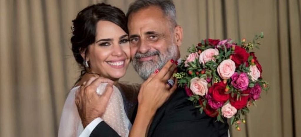 Romina Pereiro y Jorge Rial el día de su casamiento.