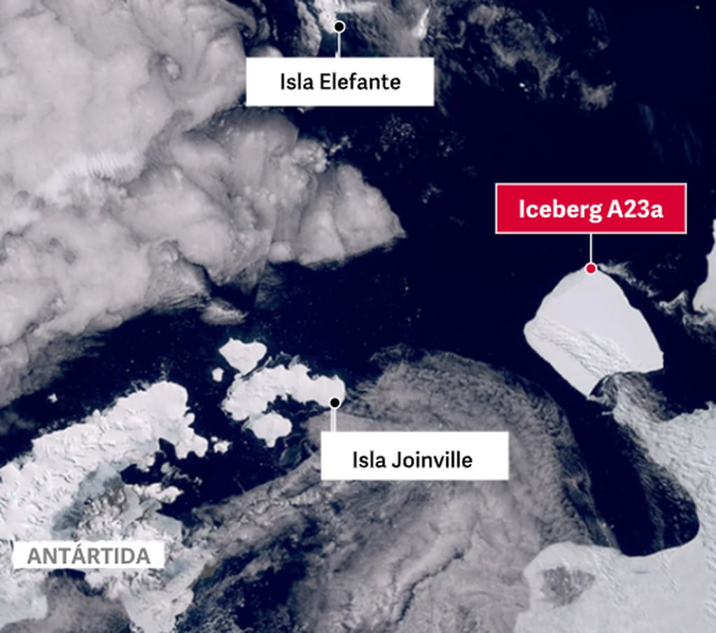 De iceberg a isla de hielo. Foto: Clarín