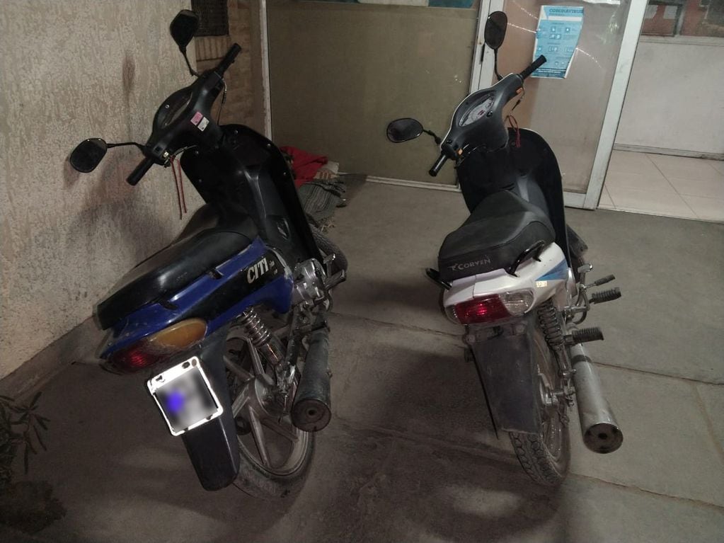 Las dos motos secuestradas en Guaymallén - 