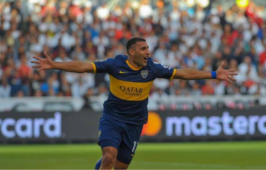 
Wanchope festeja el primer gol de Boca. | Mario Quinteros / Enviado especial
   