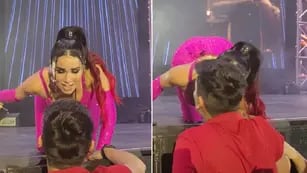 Lali Espósito consoló con un beso a una fanática que se desmayó en el show de Córdoba