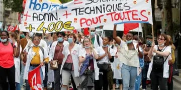 Protestas del personal de salud en Francia