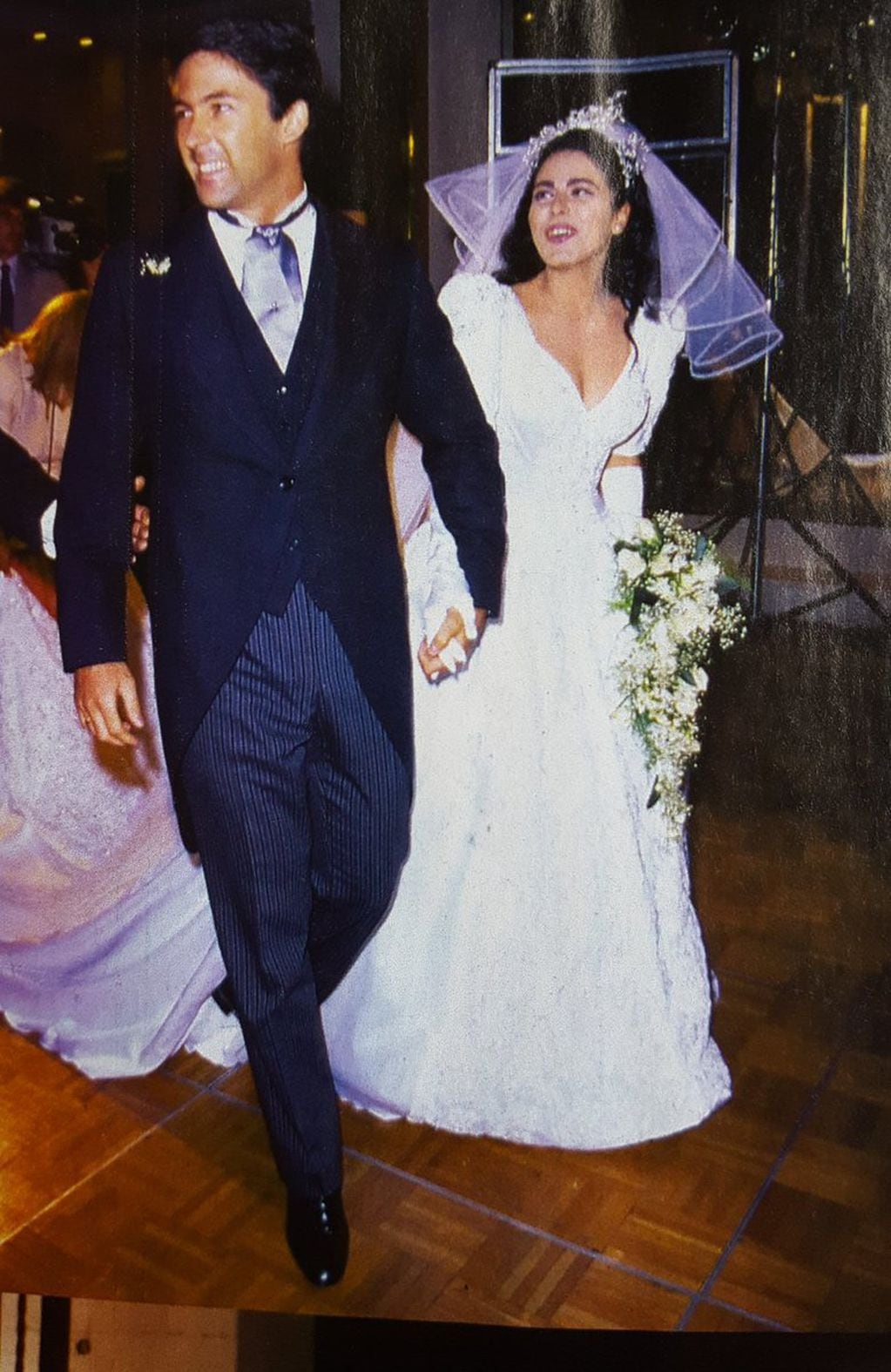 Iliana Calabró y Fabián Rossi el día que se casaron. 