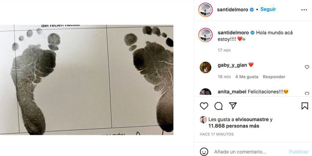 El conductor informó el nacimiento de su tercer hija en su cuenta de Instagram.