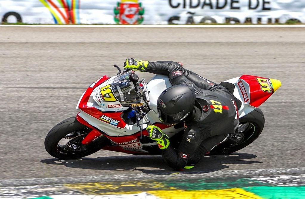 El mendocino Franco Pandolfino, en la primera fecha del Superbike de Brasil./Gentileza