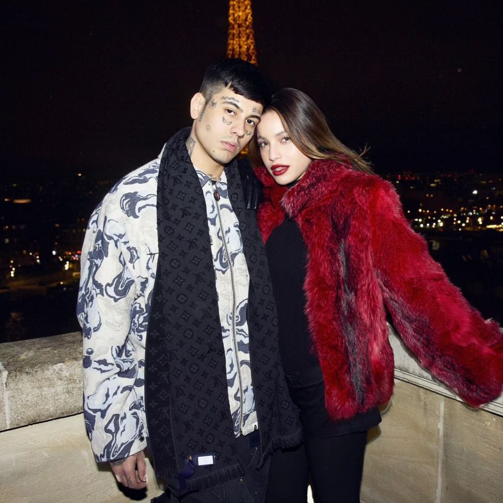 Duki y Emilia mostraron sus vacaciones en París./ Instagram