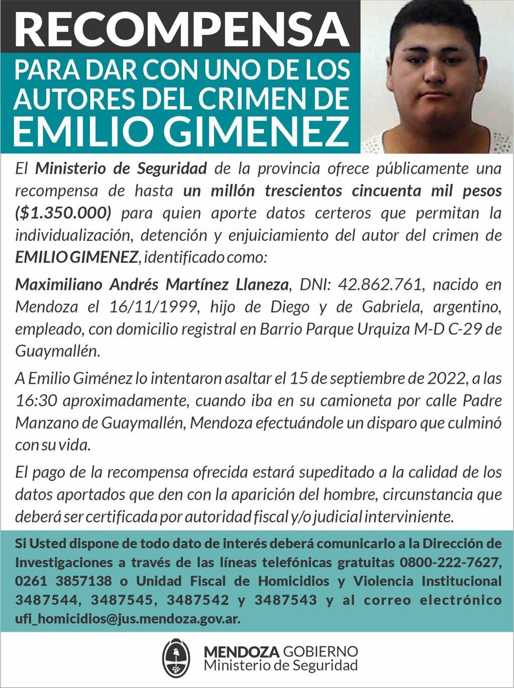El único sospechoso libre por el crimen del empresario Giménez: Maximiliano Martínez Llaneza.
