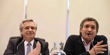 Diputados. Alberto Fernández y Máximo Kirchner. (Clarín)