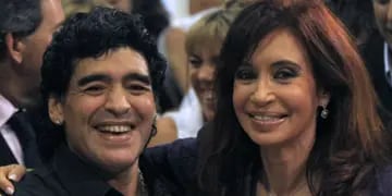 Diego Maradona y Cristina Kirchner