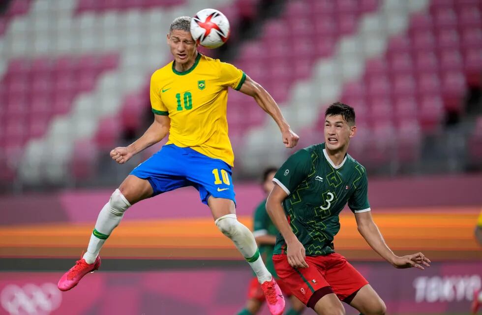 Richarlison, delantero del seleccionado sub 23 de Brasil. (AP)