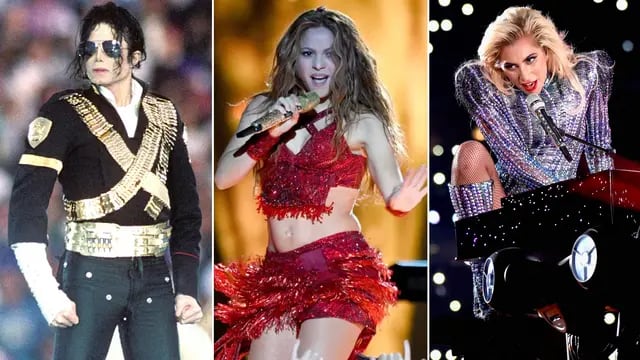 Michael Jackson (1993), Shakira (2020) y Lady Gaga (2017)