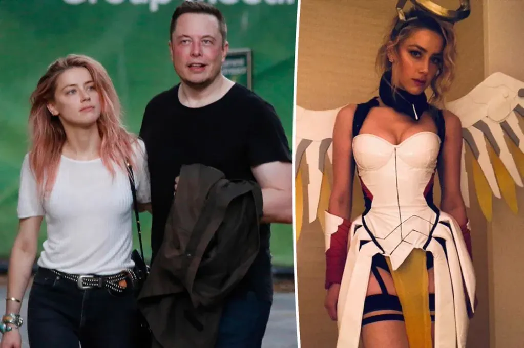 La ex pareja de Musk posando con su atuendo  Mercy, de Overwatch