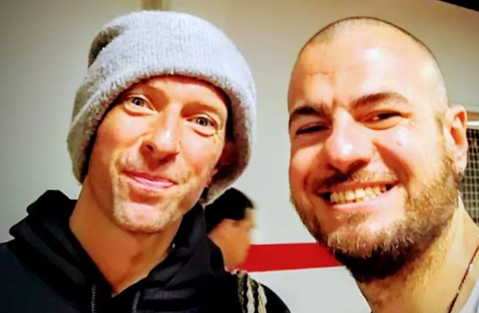 Es de Mendoza, se metió al show de Coldplay sin un peso y logró conocer a Chris Martin: cómo lo hizo. Foto: Gentileza Marcos Dell'Agnola