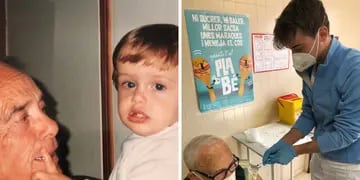 Un jubilado fue vacunado por su nieto
