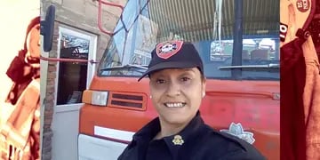 Marcela Villasboa, bombero de San Luis
