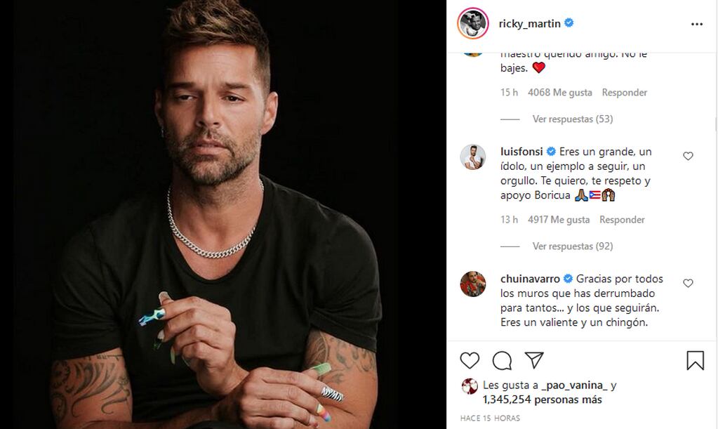 Luis Fonsi y su mensaje hacia Ricky Martin