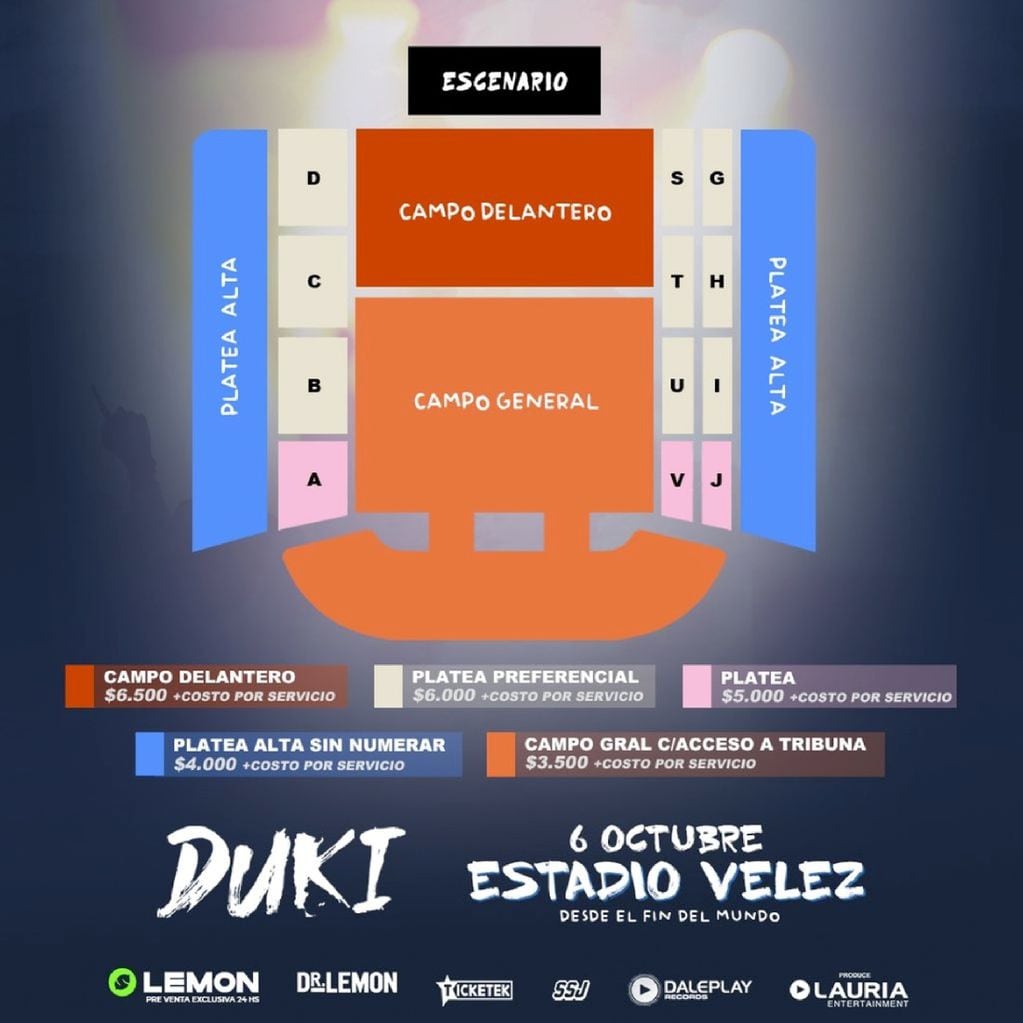 Duki en Vélez 2022: precios y ubicaciones de las entradas