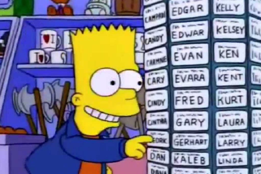 Hay un argentino que se llama Bart Simpson y nació en 2002