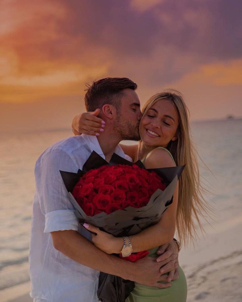 Nicolás Tagliafico y un romántico posteo para su esposa, Caro Calvagni. Gentileza Instagram.