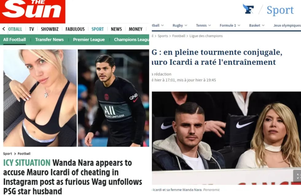 La pelea entre Wanda Nara y Mauro Icardo repercutió hasta en la prensa japonesa.