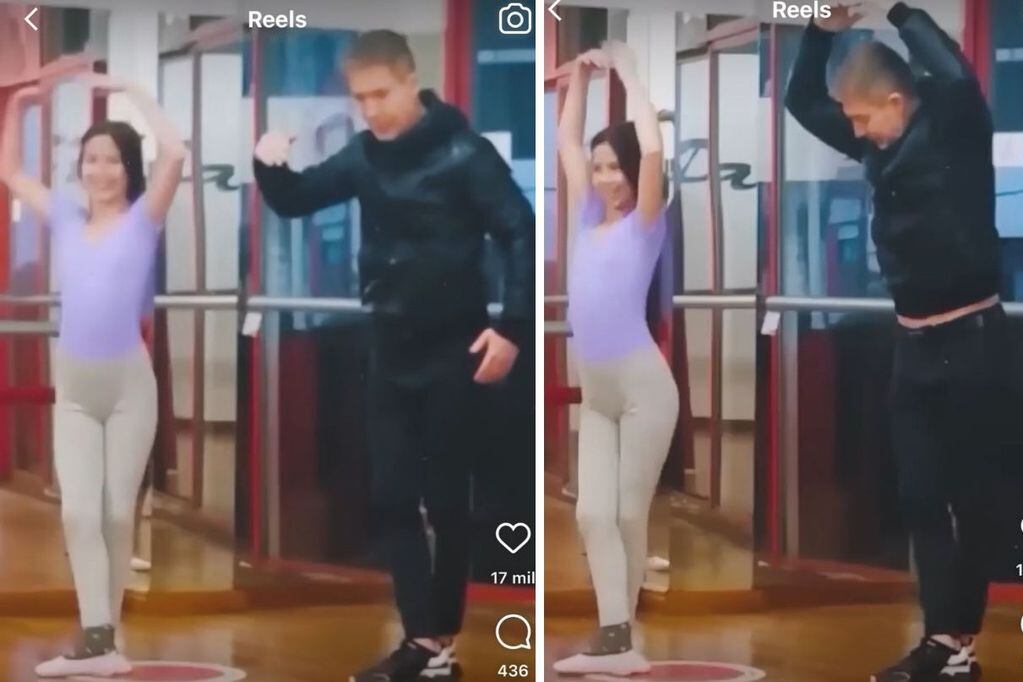 El divertido video de Adrián Suar y su hija, Margarita, bailando danza clásica.