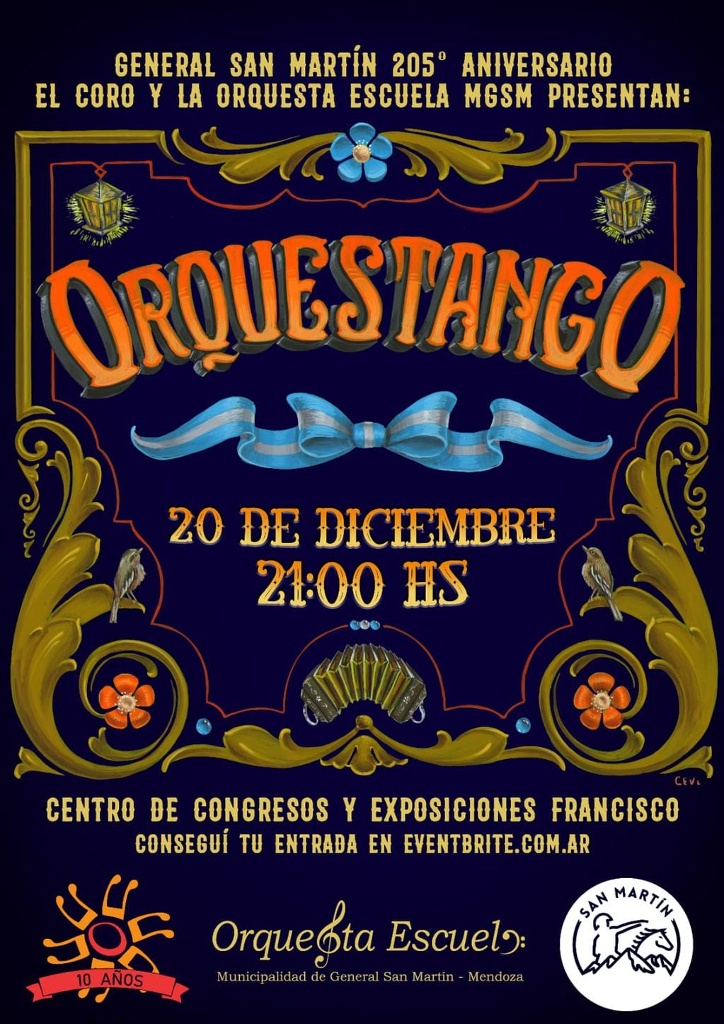 El show será el próximo 20 de diciembre en el Centro de Congresos y Exposiciones Francisco.