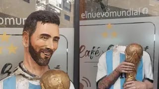 Decapitaron una estatua de Messi