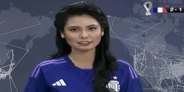 Una periodista bangladeshi lució la camiseta de la Selección
